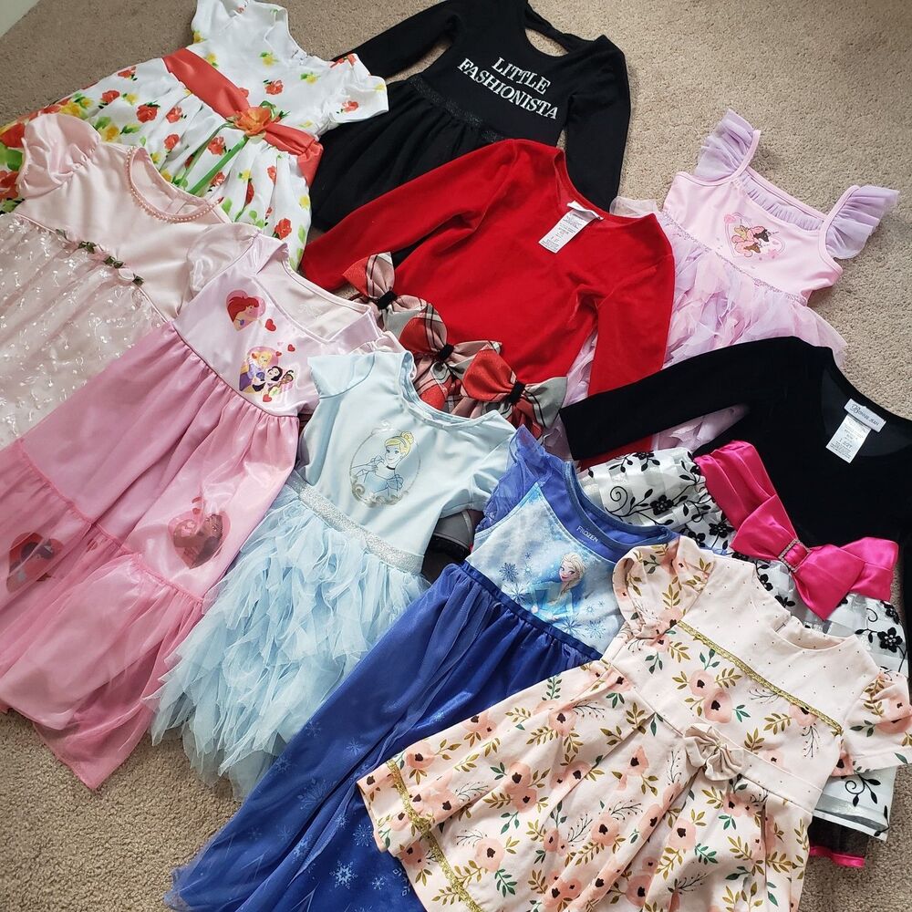 Lot Of 10 Toddler Girls Dresses Siz 2t/3t  Various Brands Princess Formal Floral - Picture 2 of 16